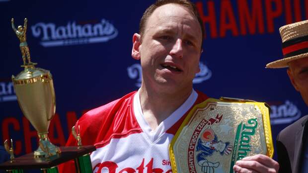 Joey Chestnut competitive eater hot dog king