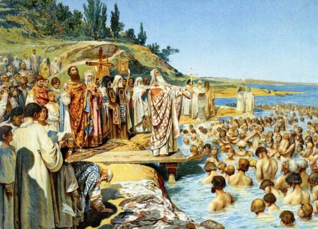 К. В. Лебедев, «Крещение киевлян»