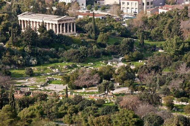 Агора — место народных собраний в Афинах. Наше время