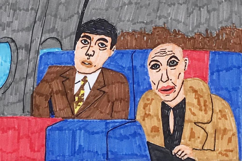 Художник рисует фломастером кадры из фильмов, и это так стрёмно, что прикольно