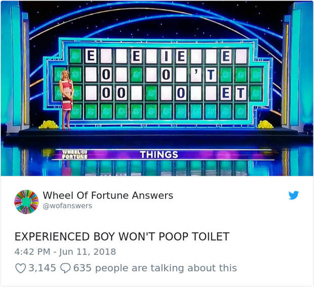 Someone’s Tweeting Their ‘Wheel Of Fortune’ Answers And They’re Hilariously Wrong