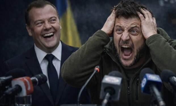 «Зелёное ничтожество»: Медведев приговорил Зеленского, после слов главаря киевского режима о Путине