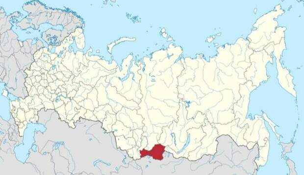 Тува на современной карте Российской Федерации
