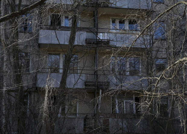 Бывшие жилые дома в Припяти