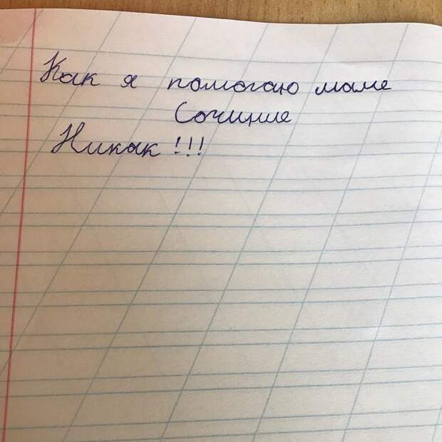 Остроумные сочинения и не менее остроумные выходки новоявленных школьников Остроумные сочинения и не менее остроумные выходки новоявленных школьников