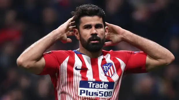 Футболист «Атлетико» Коста дисквалифицирован на восемь матчей за оскорбление судьи