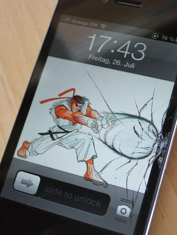 разбитый экран телефона это не проблема, креативные идеи для треснувшего экрана