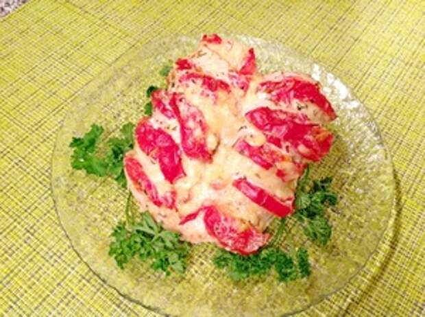 Фото к рецепту: Фаршированная куриная грудка