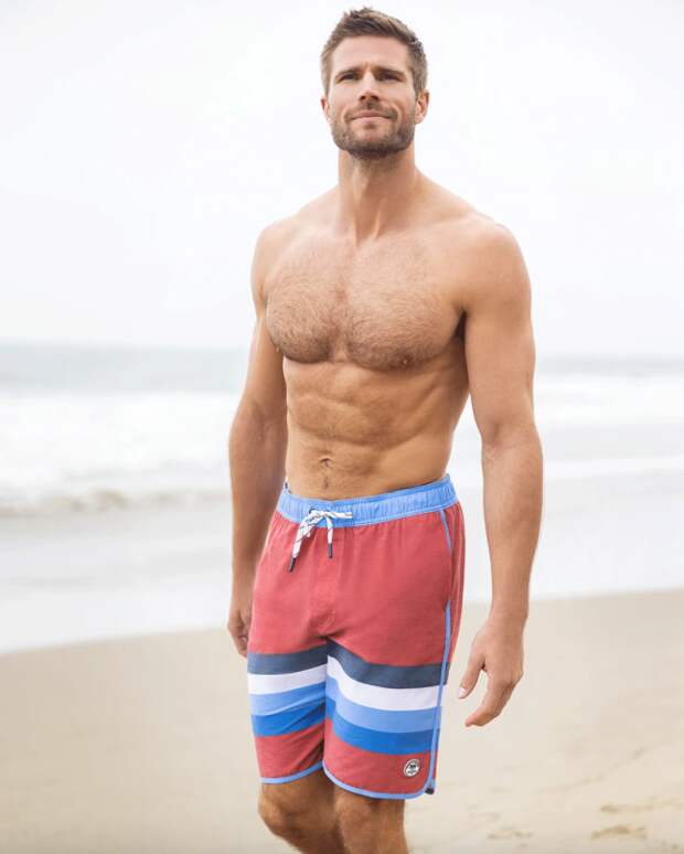 Flag & Anthem Hawkins Striped Swim Short for Memorial Day Sale