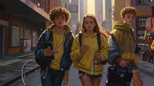 Подростки / Изображение сгенерировано с помощью нейросети Kandinsky by Sber AI / amic.ru