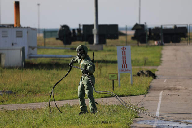 С военнослужащими ЮВО прошло учение по борьбе с РХБ заражением в Ставропольском крае