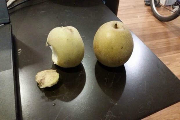 Перепутал картошку с яблоком.