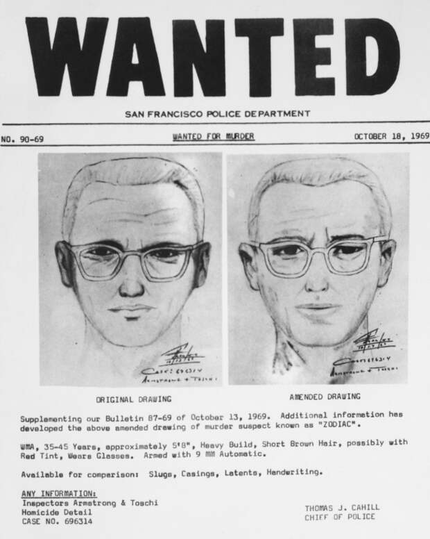 wanted sign zodiac killer - fbi suspect Gary Francis Poste