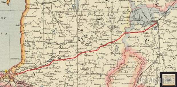 Фрагмент карты Российской империи 1887 г. Letts Son & Co (Лондон) Фрагмент карты Российской империи 1887 г. Letts Son & Co (Лондон)