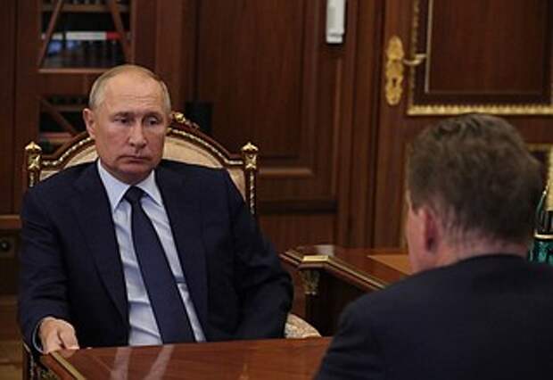 С главой компании «Газпром» Алексеем Миллером.