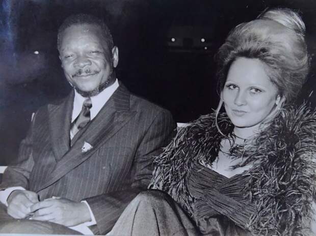 Jean-Bedel Bokassa and his twelfth wife Gabriella Drimbo