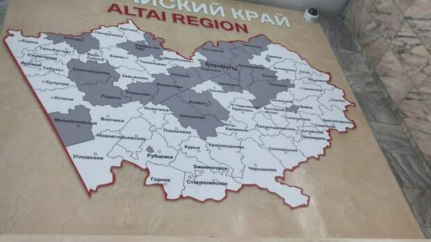 Карта в аэропорту Барнаула / Фото: