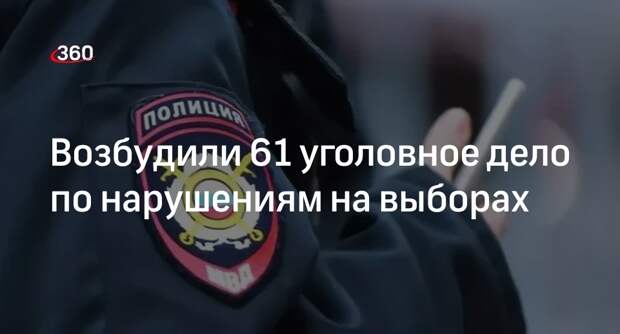 МВД: по нарушениям на выборах президента РФ возбудили 61 уголовное дело