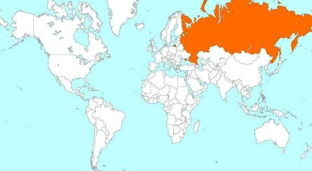 Россия на карте мира