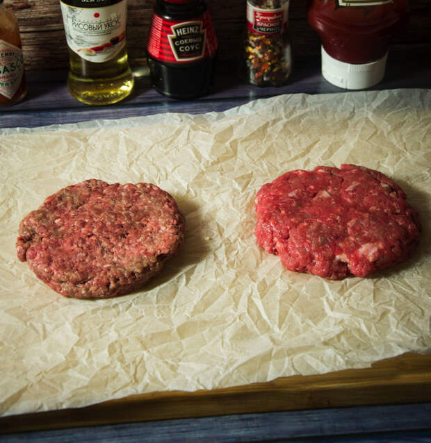 Эксперимент. Котлета из покупного фарша против котлеты из рубленого мяса + рецепт Еда, Рецепт, Бургер, Кулинария, Мясо, Наука, Эксперимент, Dinoburger, Длиннопост