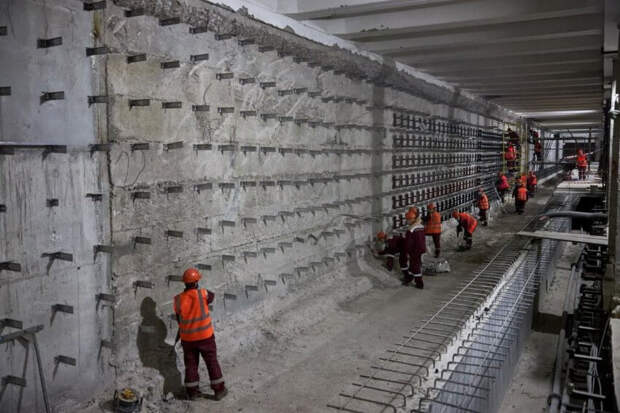 Собянин: Строительство БКЛ метро ведется рекордно высокими темпами. Фото: М.Денисов mos.ru,.