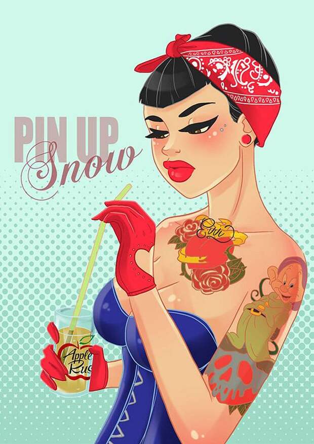 Сказочные принцессы в роли pin up девиц (6 фото) Сказочные принцессы в роли pin up девиц (6 фото)