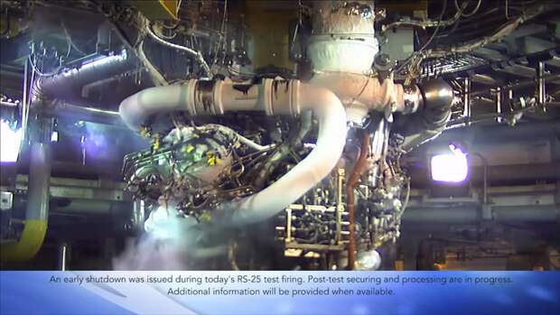 Испытания двигателя сверхтяжелой ракеты SLS прерваны из-за аварии
