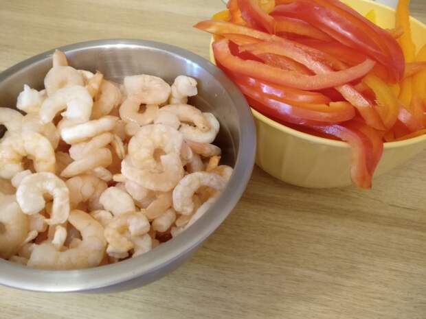 Фахита с креветками Быстро, Легко, Вкусно, Лепешки, Мексиканская кухня, Сладкий перец, Креветки, Длиннопост, Рецепт