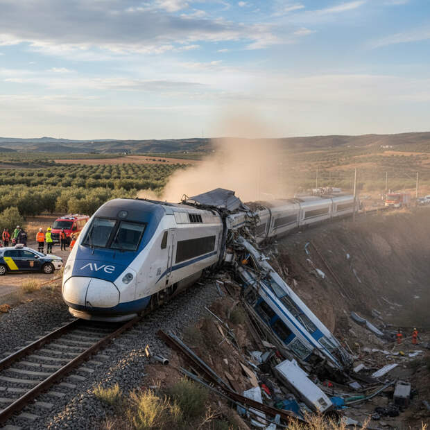 Железнодорожная катастрофа в Испании унесла жизни 24 человек