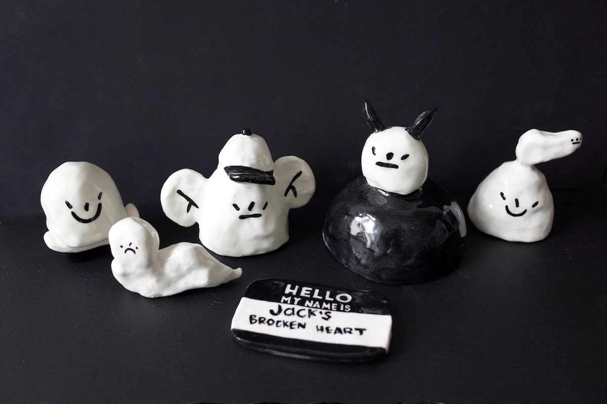 Your Mum's Knight Skate, Demon and their friends, 2020 glazed ceramics