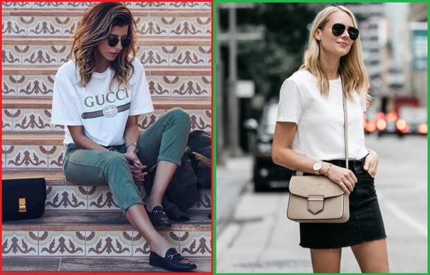 Одежда с логотипами не всегда смотрится выигрышно