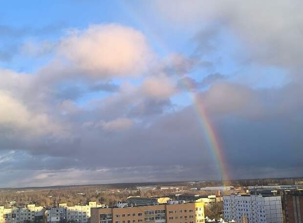 Туляки запечатлели апрельскую радугу