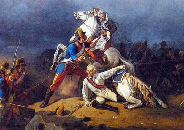 Спасение А.В. Суворова гренадёром Степаном Новиковым в сражении при Кинбурне 1 октября 1787 года