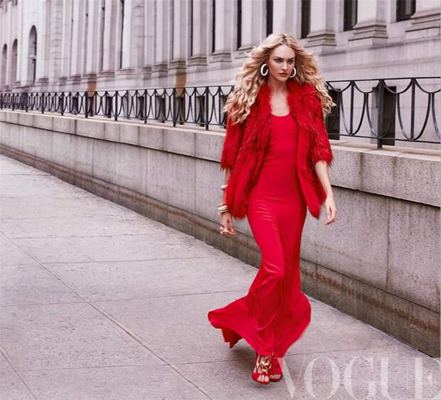 Candice Swanepoel / Кэндис Свейнпол в красном в журнале Vogue Mexico, сентябрь 2013 / фотограф Mariano Vivanco