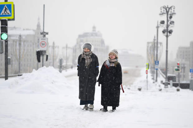 Москву замело