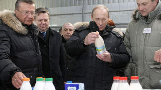 Премьер-министр РФ Владимир Путин на ЗАО «Племенной завод «Гражданский», 2010 год Премьер-министр РФ Владимир Путин на ЗАО «Племенной завод «Гражданский», 2010 год