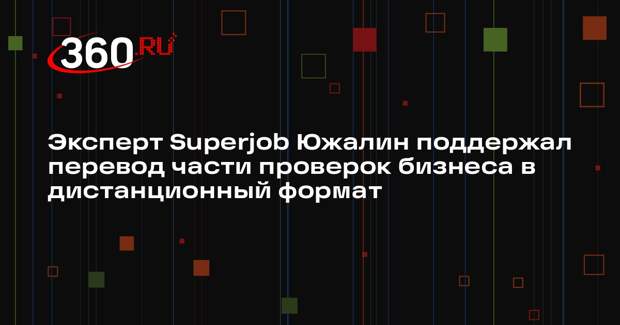 Эксперт Superjob Южалин поддержал перевод части проверок бизнеса в дистанционный формат