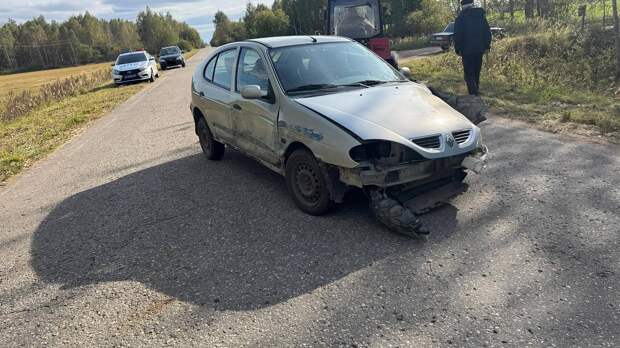 Под Смоленском водитель «Жигули» оттер «Рено» с полосы и скинул в кювет