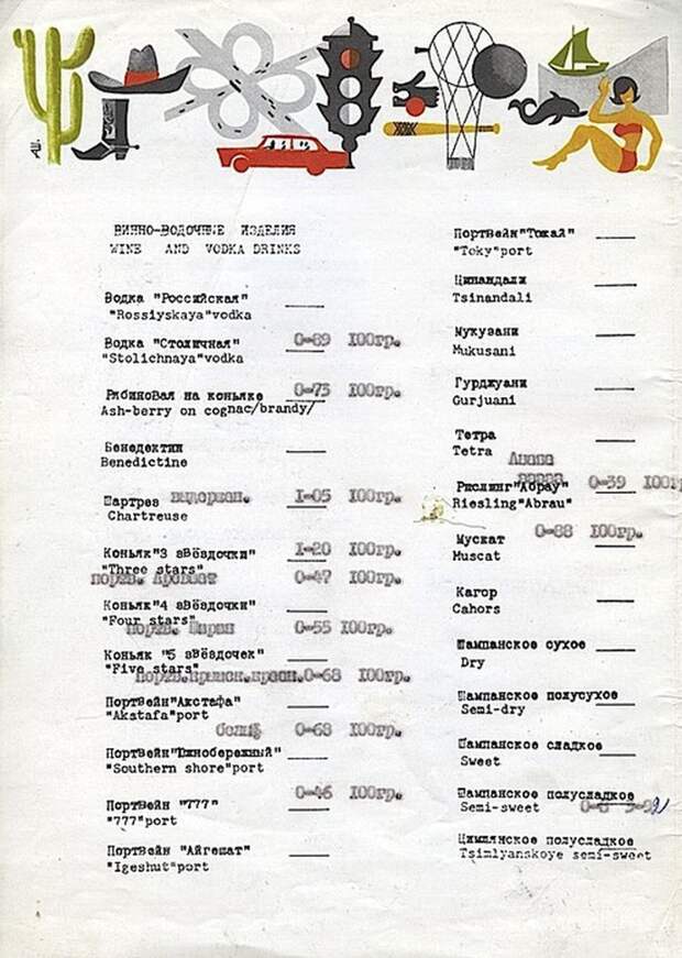 СССР, ресторан, цена