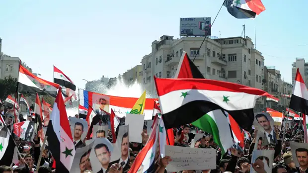 Сирийский День революции отметился митингами в поддержку спецоперации РФ на Украине