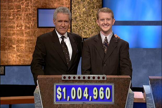 Alex Trebek and Ken Jennings | Photo Credits: Jeopardy Productions via Getty Images