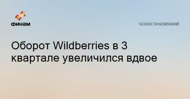 Оборот wildberries