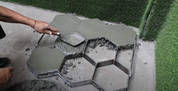 Как сделать шестиугольную тротуарную плитку из бетона