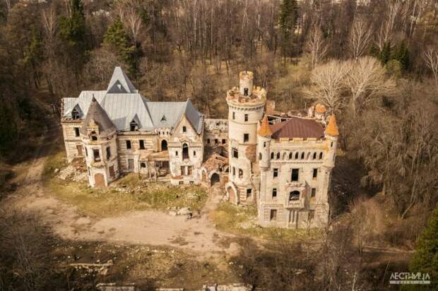 Замок Храповицкого. Аэросъёмка. Замок Храповицкого. Аэросъёмка.
