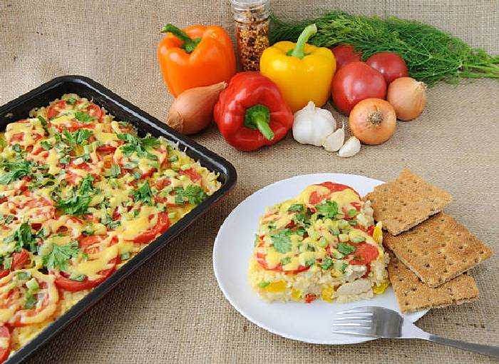 Запеканка с рисом и овощами. \ Фото: google.com. Запеканка с рисом и овощами. \ Фото: google.com.
