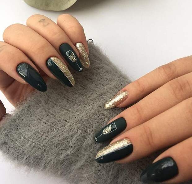 новогодний маникюр фото 77