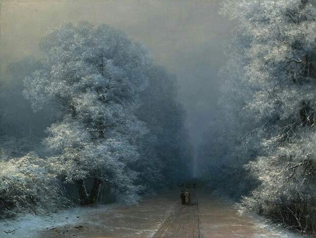 Зимний пейзаж. (1876). Автор. И.К.Айвазовский.