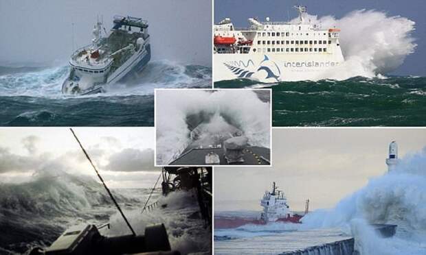Шокирующие снимки кораблей, захваченных бурей буря, корабли, море, океан, стихия, суда, фото, шторм
