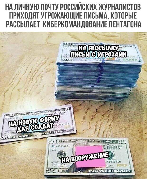 Пентагон рассылает письма с угрозами. Кто защитит российских журналистов? Пентагон рассылает письма с угрозами. Кто защитит российских журналистов?