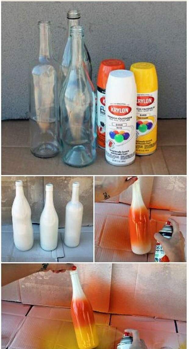 Как покрасить бутылку: 5 техник окраски